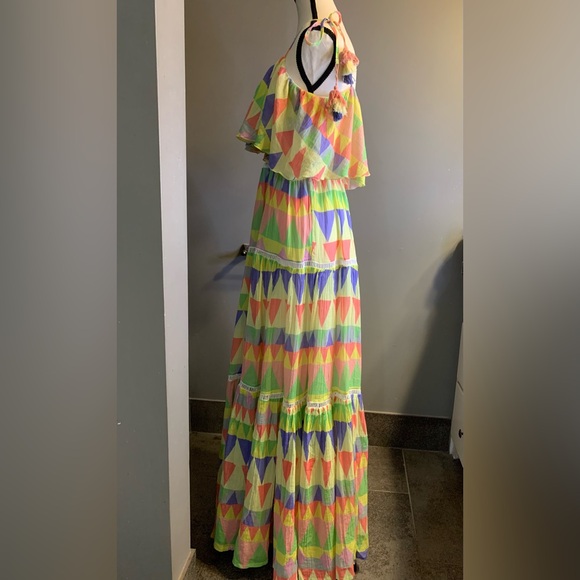Place Nationale X Revolve Le Camus Mosaic Tiered Sun Dress. Size M. EUC - Picture 5 of 15